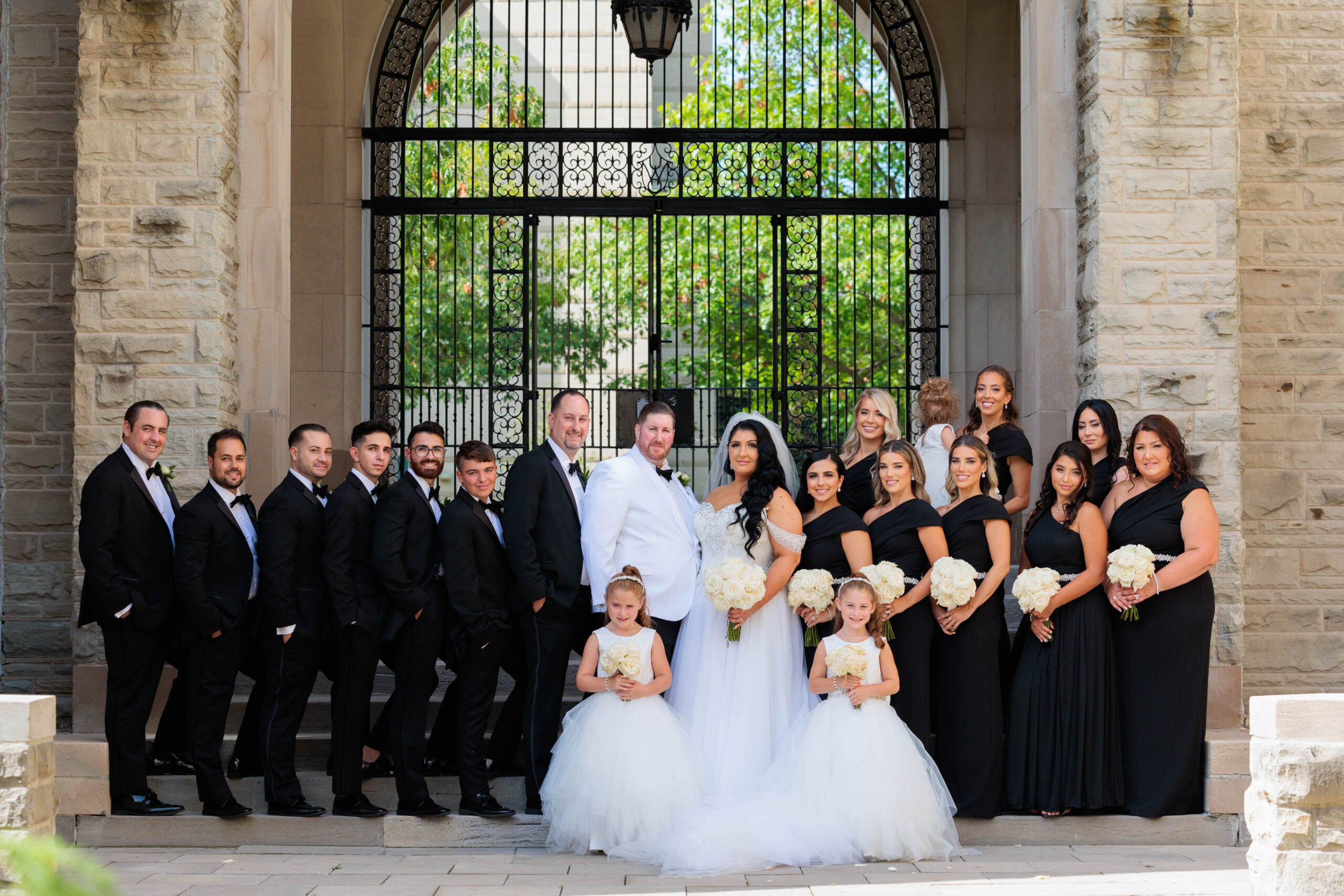 Photo of bride groom and bridal party